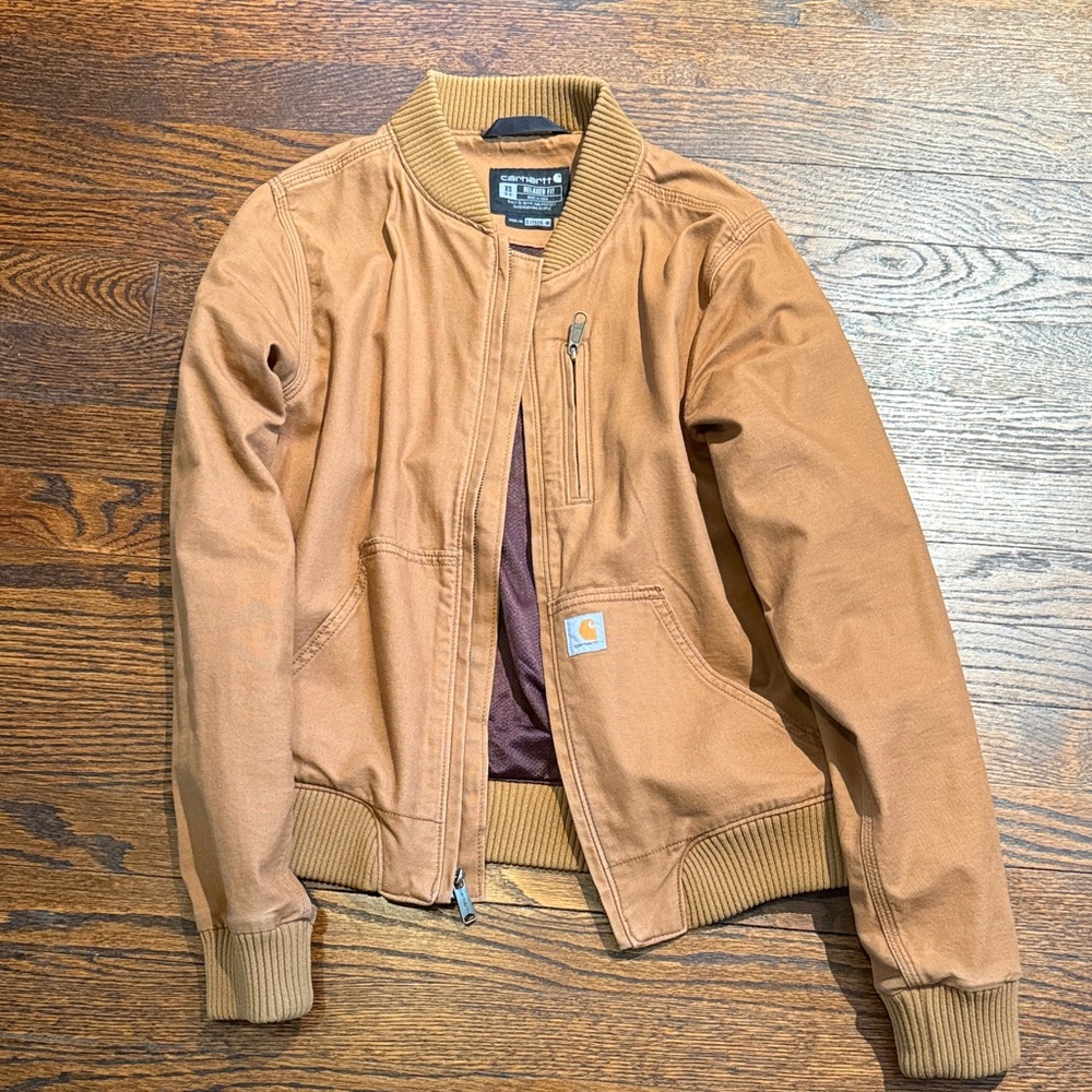 Carhartt Brown Canvas Bomber Jacket